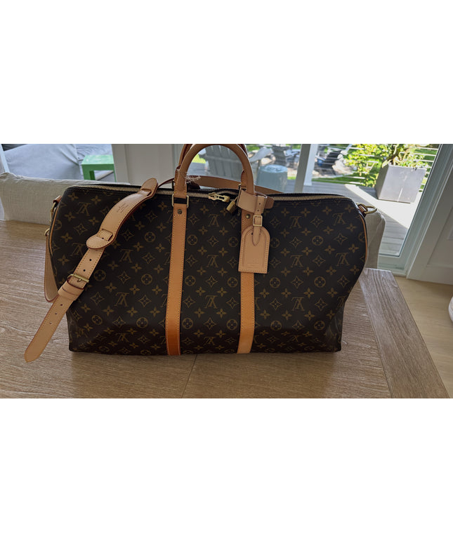 Sold!! Louis Vuitton monogram keepall 55 bandoulier duffle