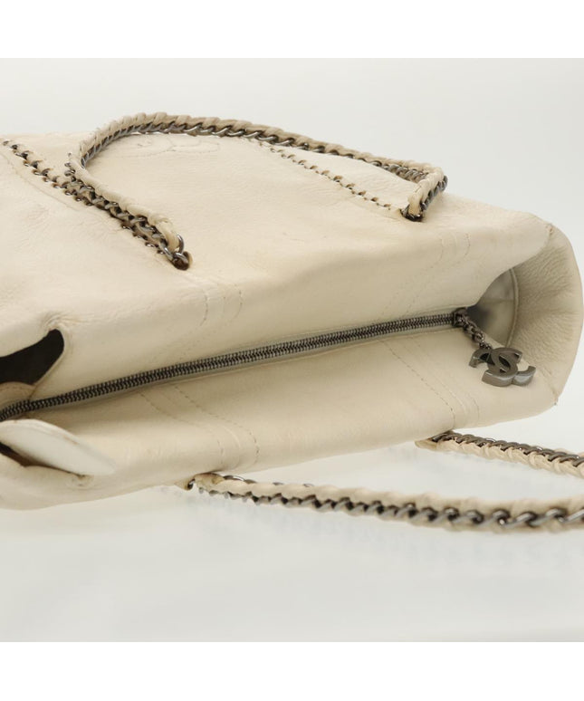 Sold!! CHANEL CC Mark Chain Tote Bag Leather
