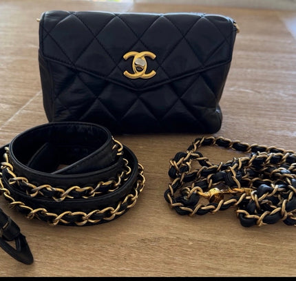 Chanel belt Bag – Black Lambskin