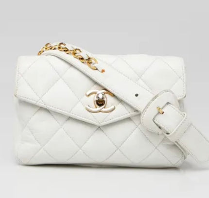 Chanel belt Bag – white Lambskin