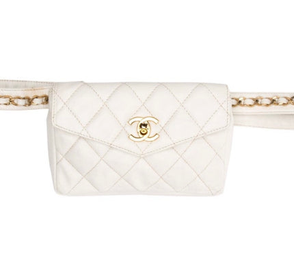 Chanel belt Bag – white Lambskin