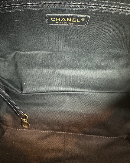 SOLD!! CHANEL BLACK QUILTED LEATHER BOWLER SHOULDER BAG