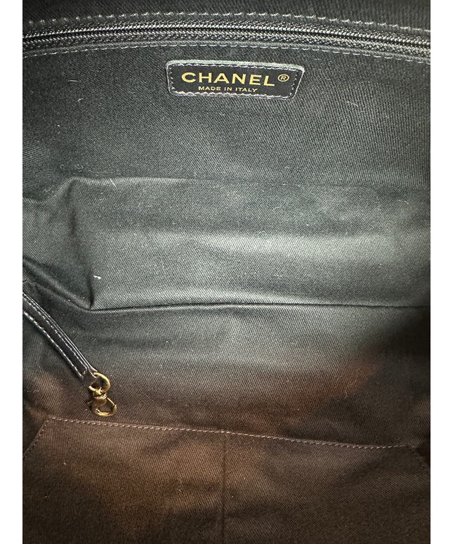 SOLD!! CHANEL BLACK QUILTED LEATHER BOWLER SHOULDER BAG