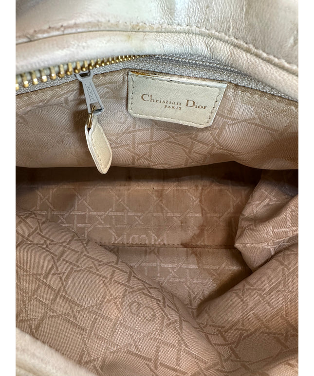 SOLD!! CHRISTIAN DIOR LEATHER LADY CANNAGE HANDBAG