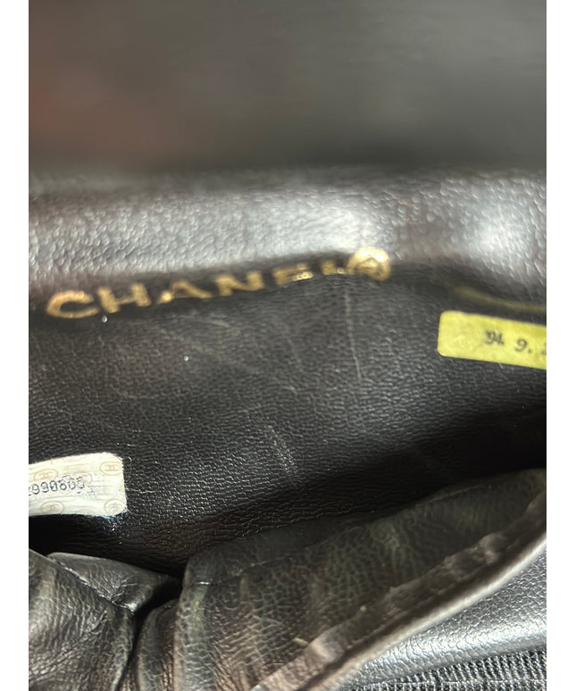 Chanel Burgandy caviar vanity with removable crossbody strap