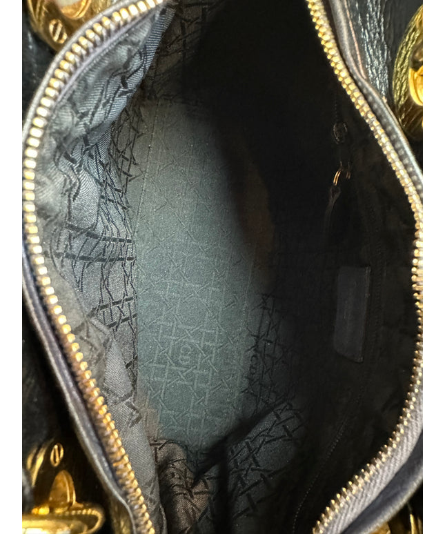 SOLD!! CHRISTIAN DIOR LEATHER LADY CANNAGE HANDBAG