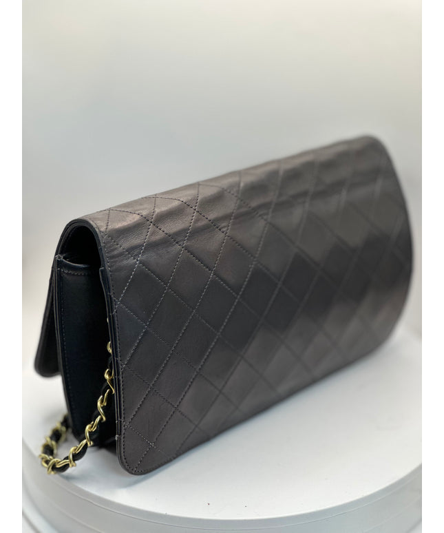 Sold!! Chanel black quilted leather flap crossbody bag