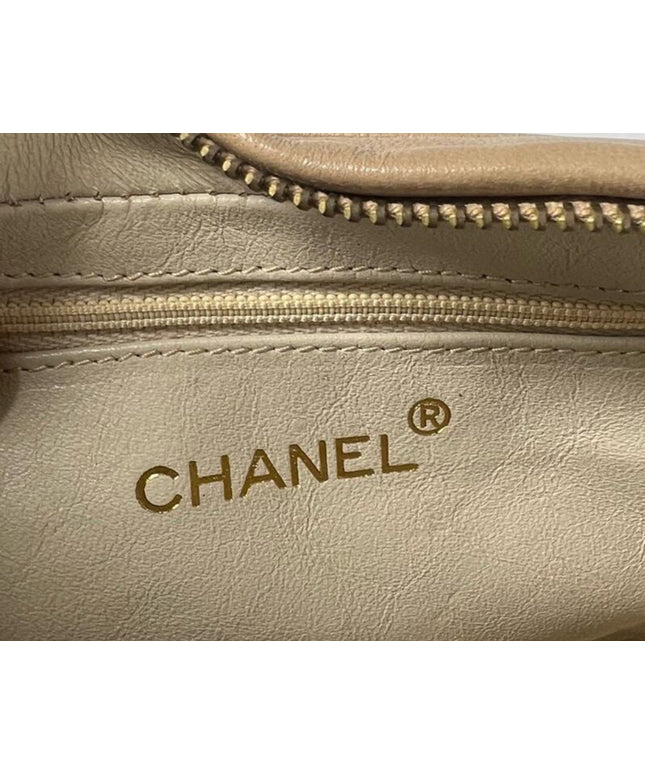 Sold!!  Chanel Beige quilted tassel camera crossbody bag