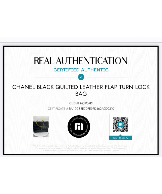 Sold!!  Chanel quilted black leather Flap crossbody with 24K turn lock and Chain
