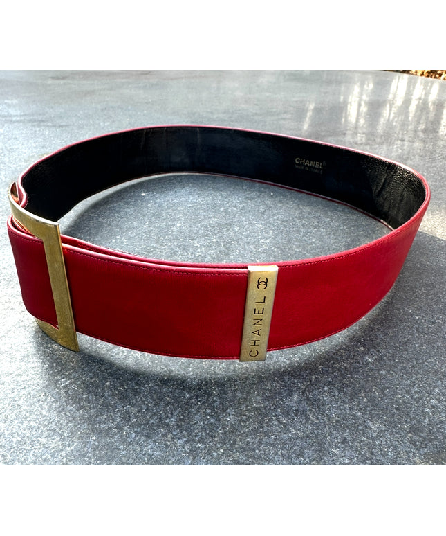Chanel leather belt