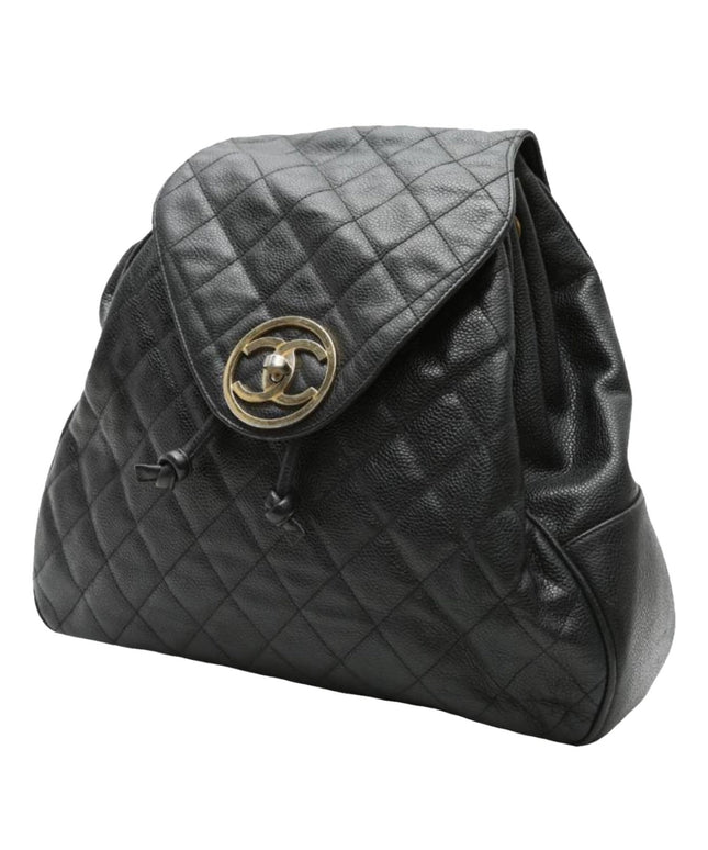 Sold!! Chanel black caviar backpack