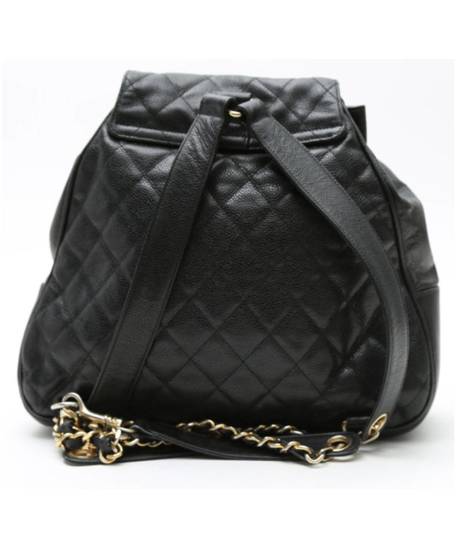 Sold!! Chanel black caviar backpack