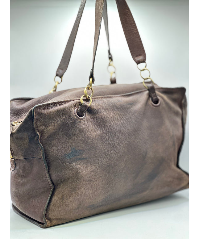 SOLD!! Chanel brown calfskin tote bag