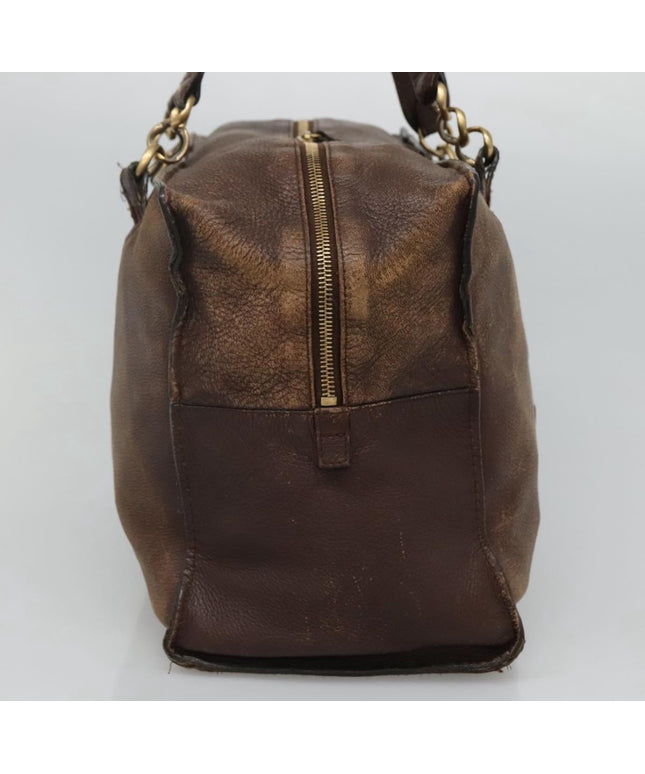 SOLD!! Chanel brown calfskin tote bag