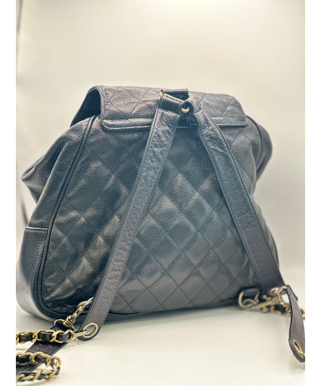 Sold!! Chanel black caviar backpack