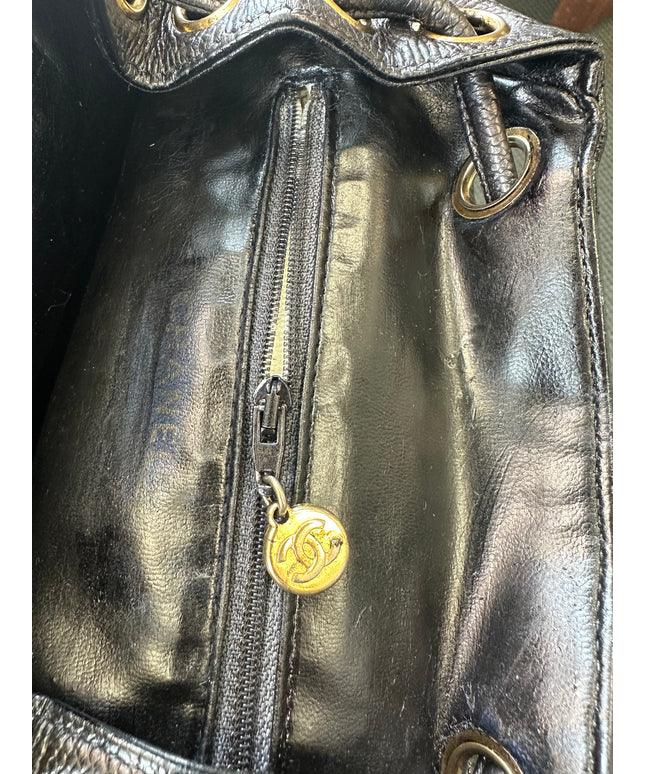 Sold!! Chanel black caviar backpack