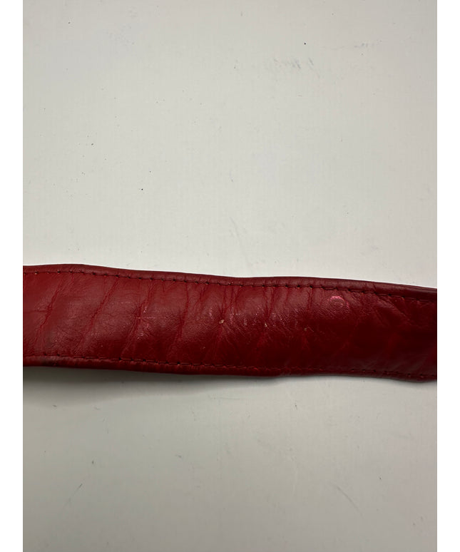Chanel red calf skin quilted turn lock belt bag pouch with removable crossbody chain
