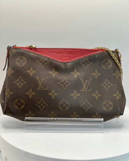 Louis Vuitton Mongram Pallas red leather