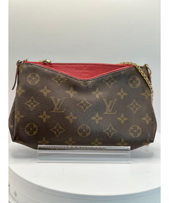 Louis Vuitton Mongram Pallas red leather