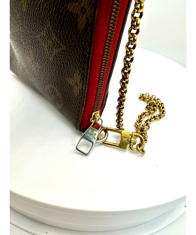 Louis Vuitton Mongram Pallas red leather