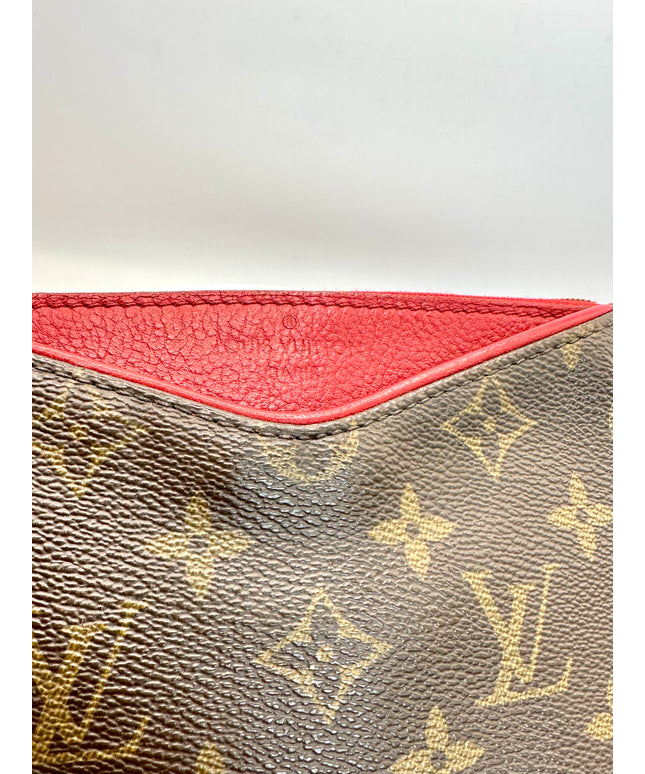 Louis Vuitton Mongram Pallas red leather