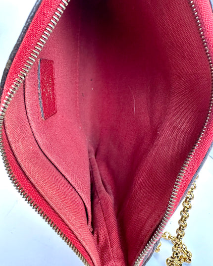 Louis Vuitton Mongram Pallas red leather