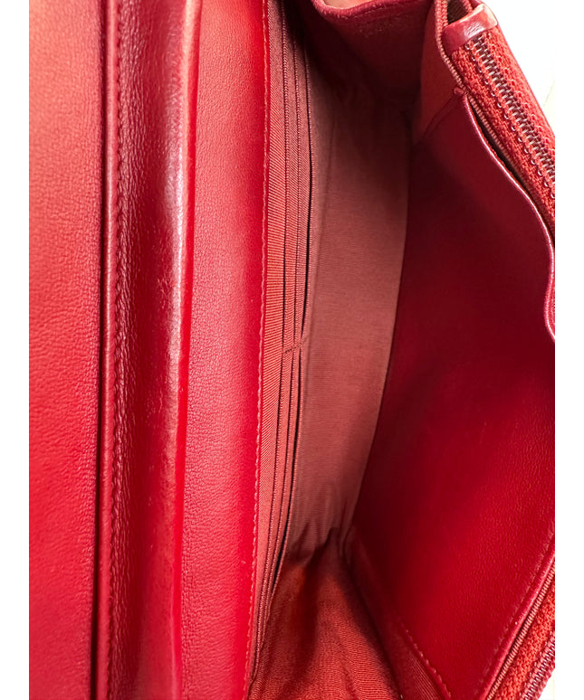 SOLD!! Chanel red calfskin flap crossbody bag