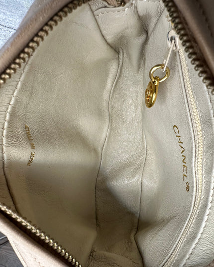 Sold!!  Chanel Beige quilted tassel camera crossbody bag