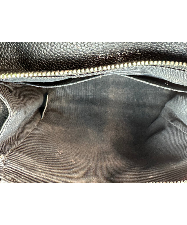 Sold!! Chanel black caviar leather flap crossbody