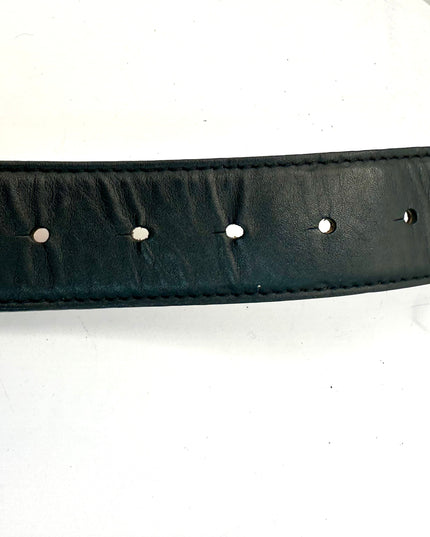 Chanel black leather belt