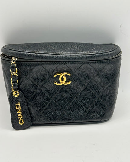 Chanel Caviar black Waist Pouch Belt