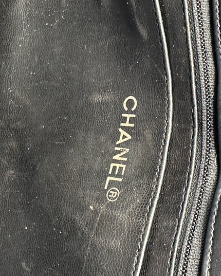 Chanel black quilted calfskin flap turnlock bag