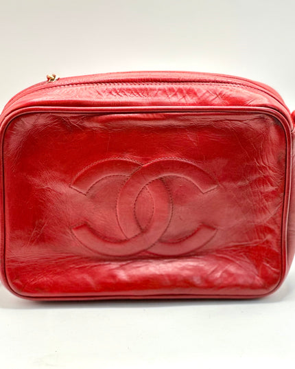 Sold! Chanel red calfskin CC camera bag