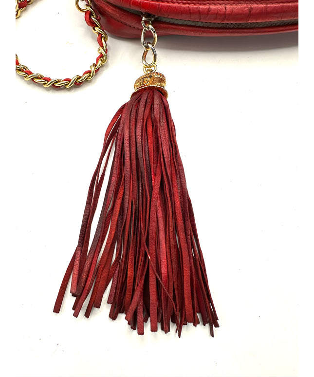 Sold! Chanel red calfskin CC camera bag