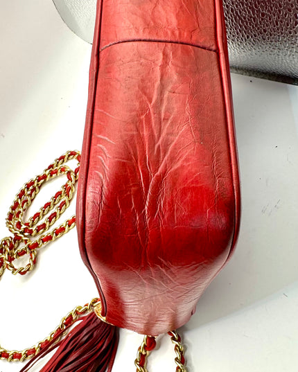Sold! Chanel red calfskin CC camera bag