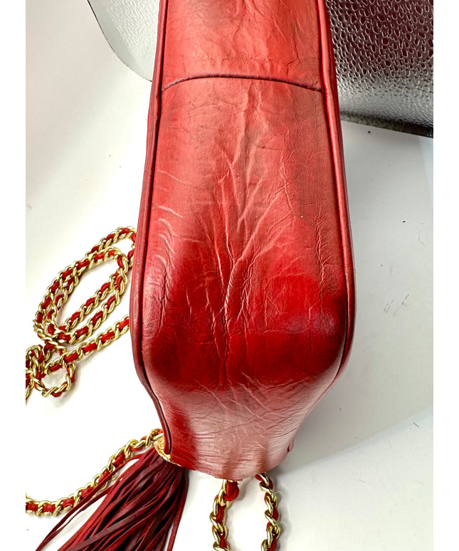 Sold! Chanel red calfskin CC camera bag