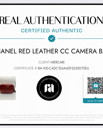 Sold! Chanel red calfskin CC camera bag