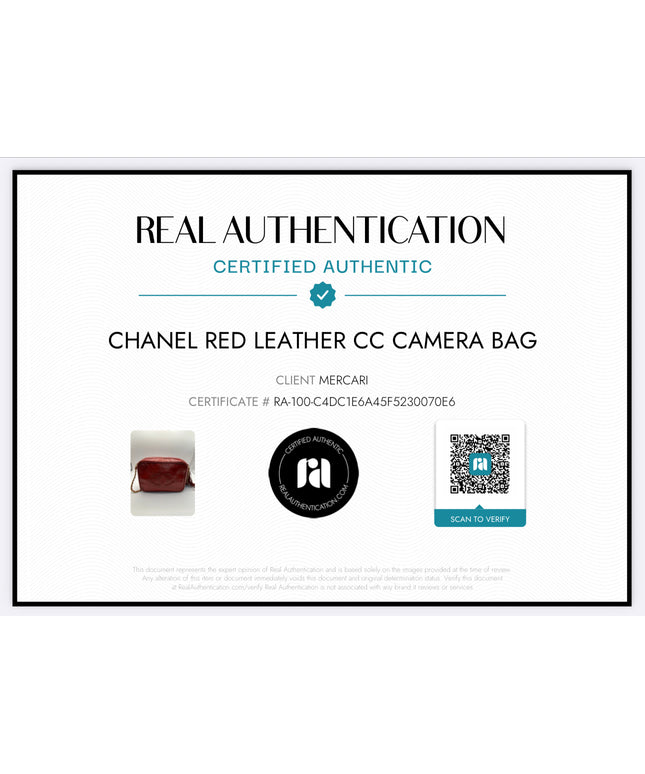 Sold! Chanel red calfskin CC camera bag