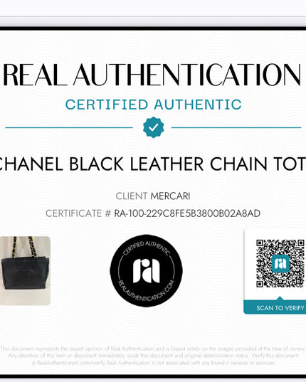 Sold!! Chanel black caviar chain tote