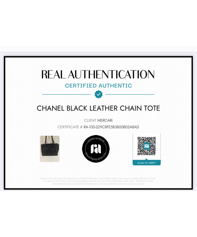 Sold!! Chanel black caviar chain tote