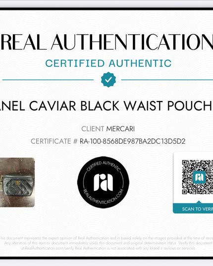 Chanel Caviar black Waist Pouch Belt