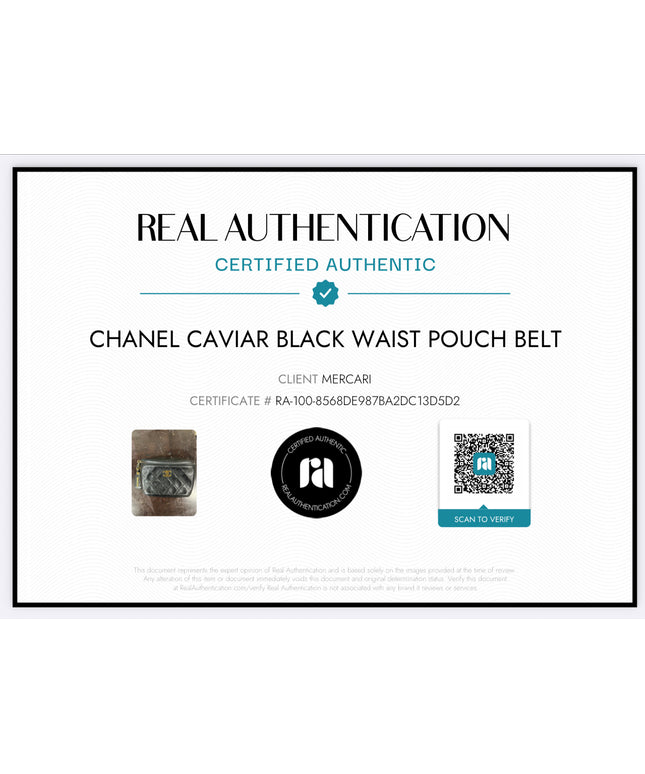 Chanel Caviar black Waist Pouch Belt
