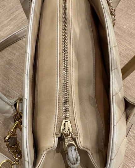 Tan top handle bag