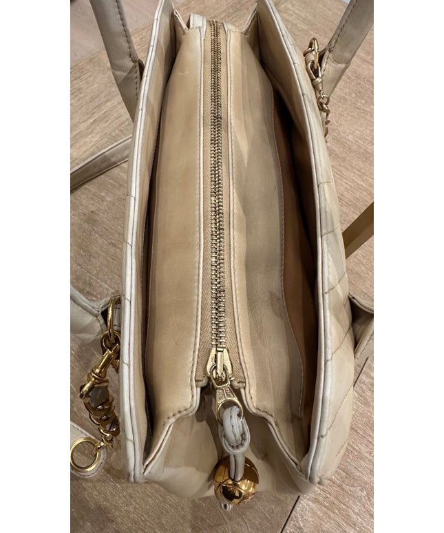 Tan top handle bag