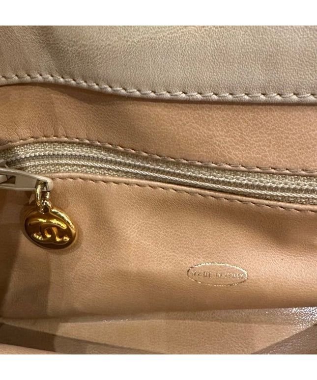 Tan top handle bag