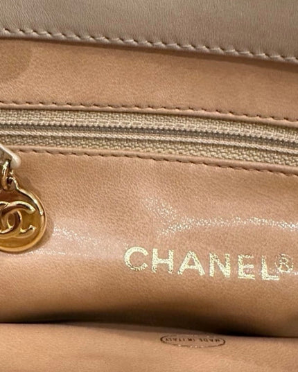 Tan top handle bag