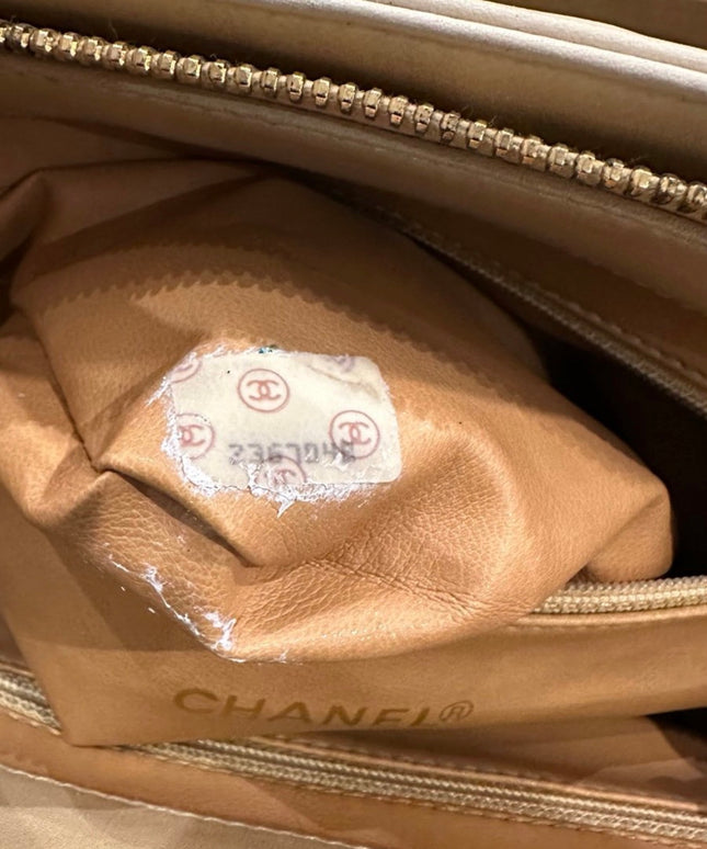 Chanel Top Handle Bowler Bag – Tan Calfskin with Crossbody Strap