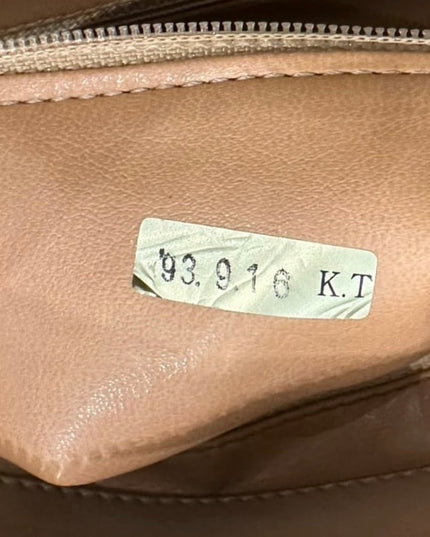 Tan top handle bag