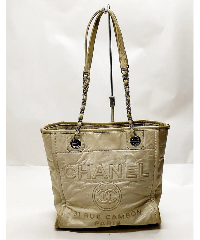 Authentic Chanel leather tote