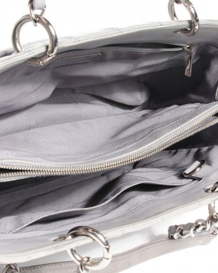 Authentic Chanel gray caviar tote